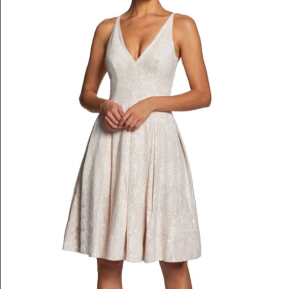 Dress the Population ivory sequin COLLETTE dress
